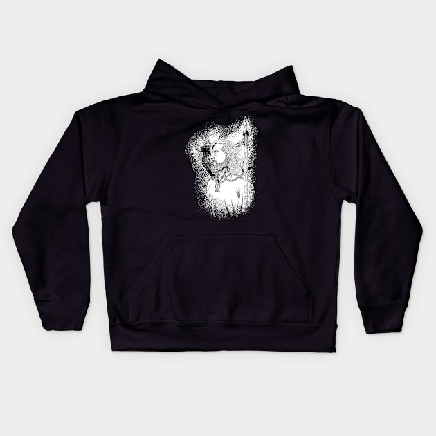 Odin Kids Hoodie by cb-illustratie